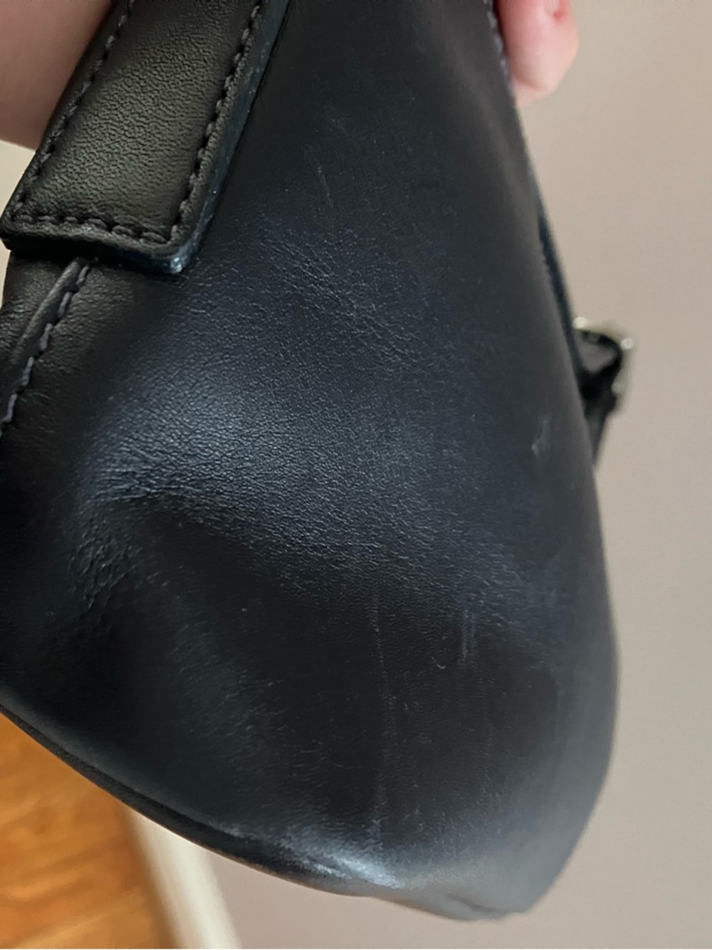 Vintage Coach Black Leather Mini Wristlet Pouch - Picture 14 of 16
